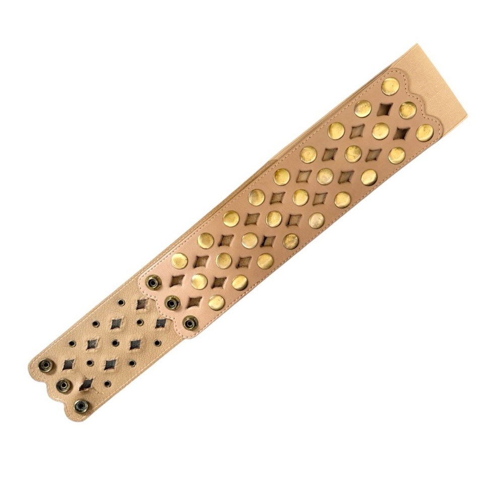 Anthropologie Tan Belt with Gold Accents - Picture 4 of 8